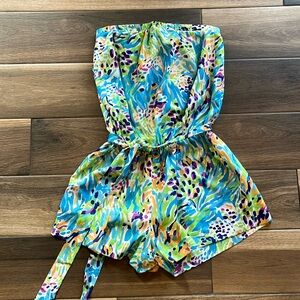Lilly Pulitzer Shorts Romper Size Small Strapless